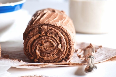 Choco gianduia cake roll