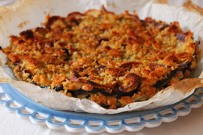 Terrina di patate, funghi e melanzane