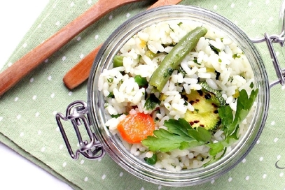Insalata di riso con cremolada e verdure