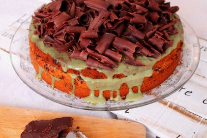 Torta delizia al pistacchio e cioccolato