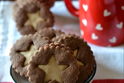 Sablè al cacao e crema di nocciole