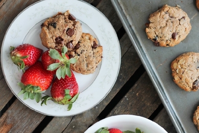 Biscotti d'avena con gocce di cioccolato