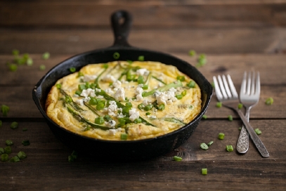 Frittata con asparagi e gorgonzola