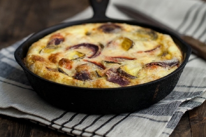 Frittata di barbabietole e fontina