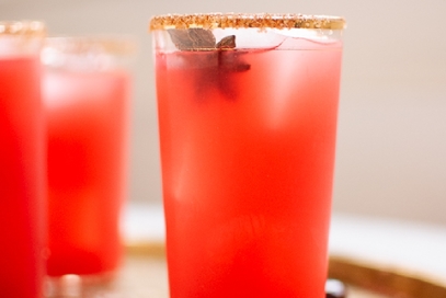 Cocktail margarita con mirtilli rossi