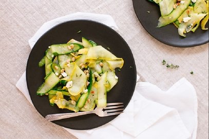 Insalata di zucchine con vinaigrette di limone