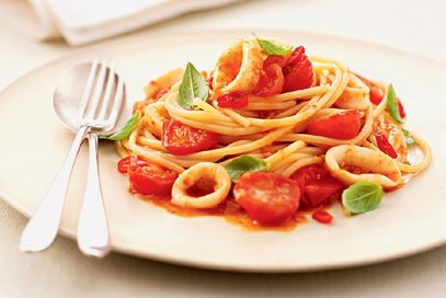 Spaghetti di calamari al pomodoro