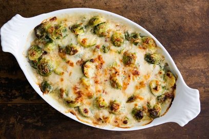 Gratin con i cavoletti di bruxelles