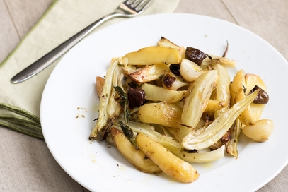 Grecata di patate e finocchi