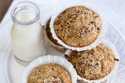 Muffin banana e sesamo vegan