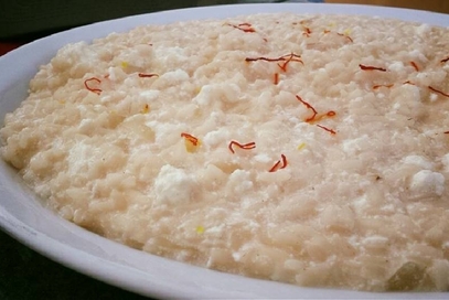 Risotto alla ricotta e zafferano