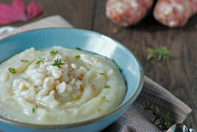 Crema di topinambur e patate