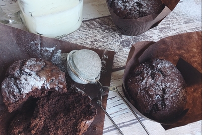 Muffin vegani di castagne e cioccolato