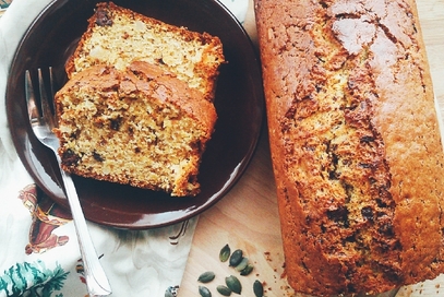 Plumcake zucca cioccolato e mandorle