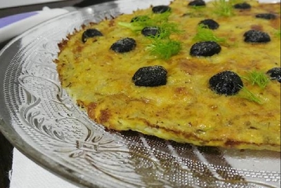 Frittata ai finocchi e olive nere