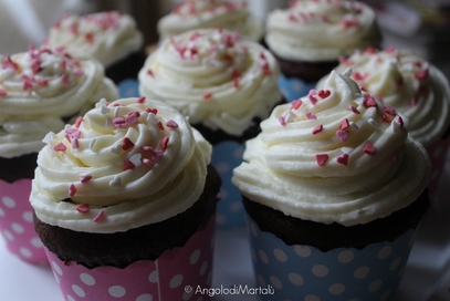 Cupcakes degli innamorati al cioccolato