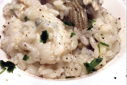 Risotto ai carciofi e gorgonzola