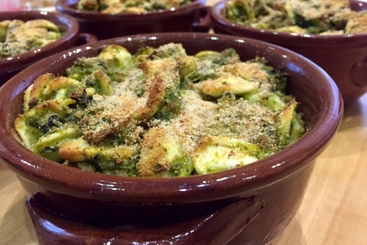 Orecchiette al forno con cime di rapa e salsiccia