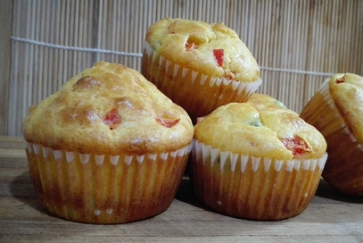 Muffin peperoni e olive