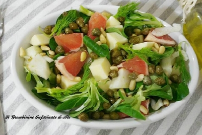 Insalata fruttata al songino