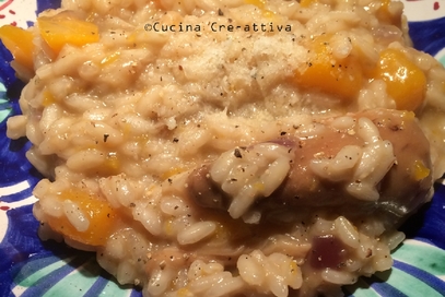 Risotto con zucca e porcini secchi della lunigiana