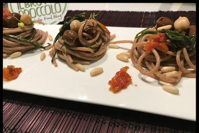 Spaghetti farro agli agretti