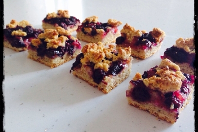 Crumble ai mirtilli - blueberry crumble bars