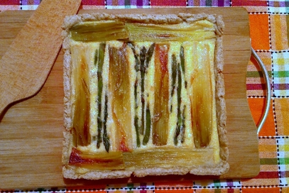 Crostata salata porri e asparagi