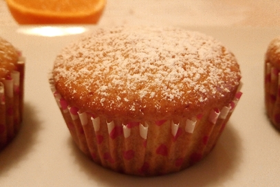 Muffin arancia e mandorle all'olio extravergine
