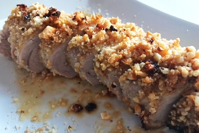 Filetto di maiale con nocciole all'olio di argan