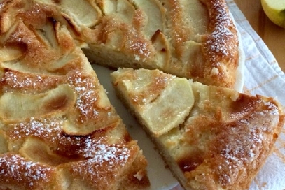 Torta di mele con soli albumi senza lattosio