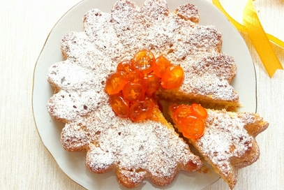 Torta soffice ai kumquat o mandarini cinesi