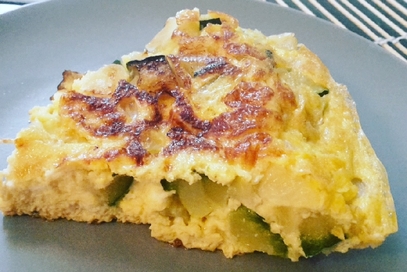 Frittata di zucchine e cipollotto