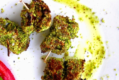 Bocconcini di alici al verde pistacchio