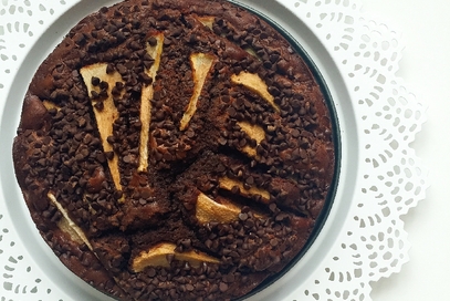 Torta di pere e cioccolata