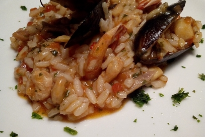 Risotto di mare in rosso