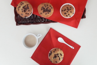 Muffins con gocce di cioccolato