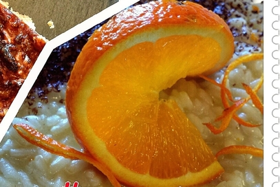 Risotto scorzette d’arancia e cioccolato fondente