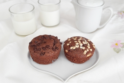 Muffins triple chocolate e black white