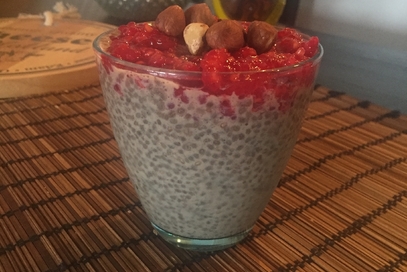 Chia pudding con 