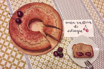 Torta rustica di ciliegie