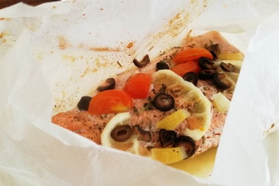 Filetto di trota salmonata al limone e timo