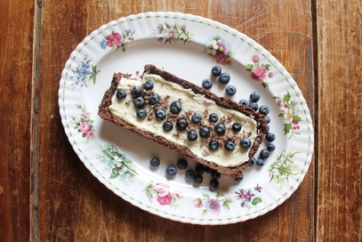 Crostata al cioccolato bianco e mirtilli