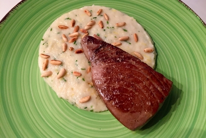 Trancio di tonno rosso con crema di patate