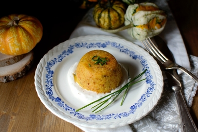 Tortini di zucca e patate ripieni al tonno