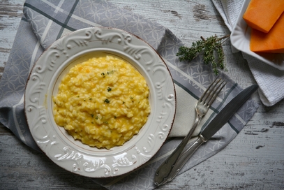 Risotto zucca gorgonzola e burro salato