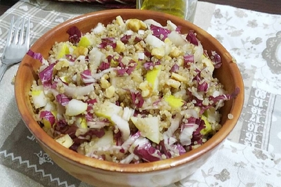 Quinoa integrale alle pere e noci