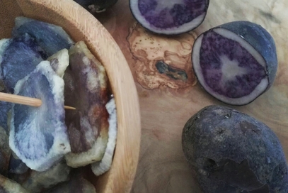 Chips di patate viola