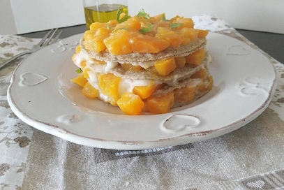 Lasagna di grano saraceno alla zucca