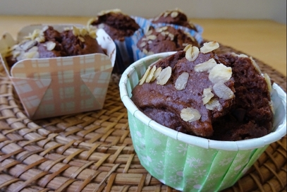 Muffin all'avena e cioccolato